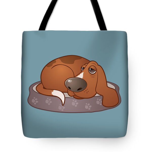Cartoon Dog Tote Bags - Fine Art America