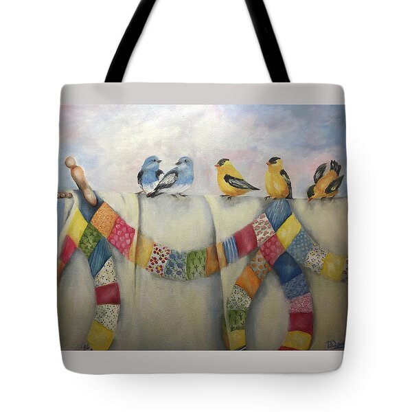 Hummingbird Trellis Tote Bag by Barbara Landry - Barbara Landry