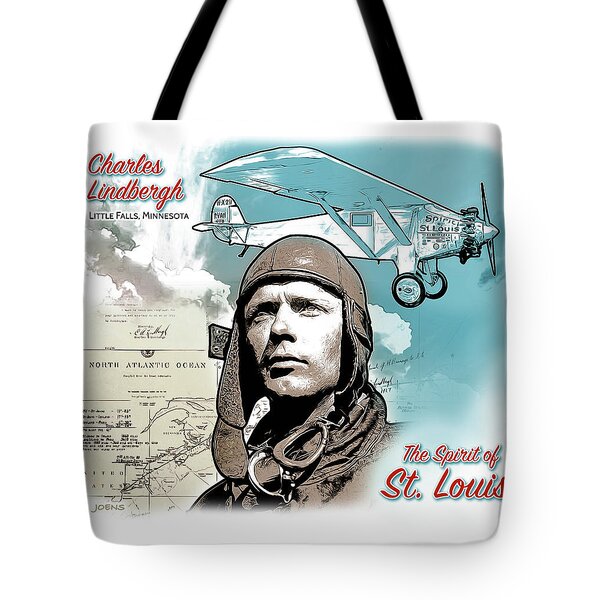 Charles Lindbergh Tote Bag by John Keay - Fine Art America