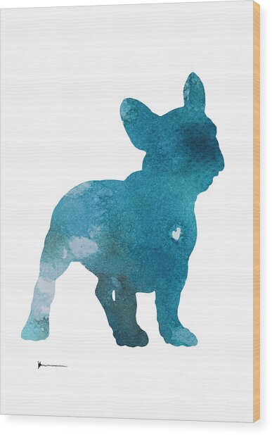 Abstract French Bulldog Silhouette Watercolor Art Print Painting ...