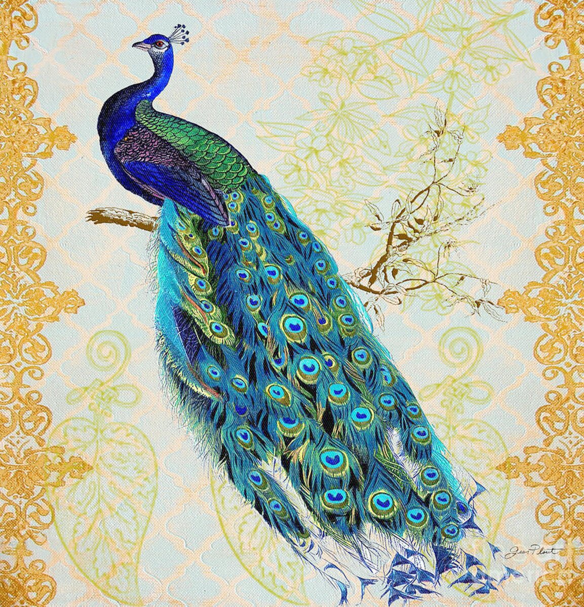 Beautiful Peacock-B Shower Curtain for Sale by Jean Plout