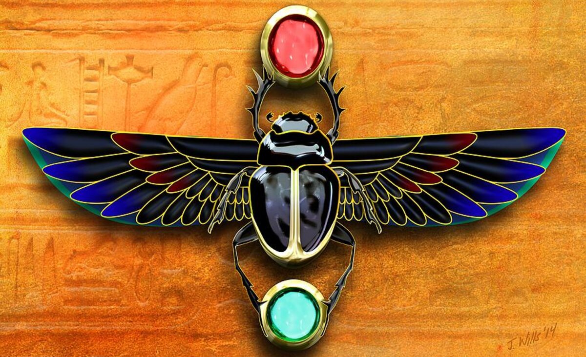 Egyptian Scarab Beetle Carry-all Pouch for Sale by John Wills