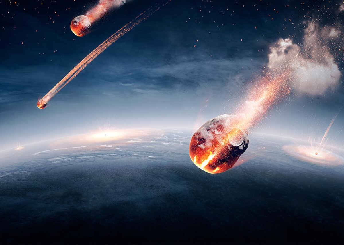 Meteorites On Their Way To Earth Greeting Card For Sale By Johan Swanepoel