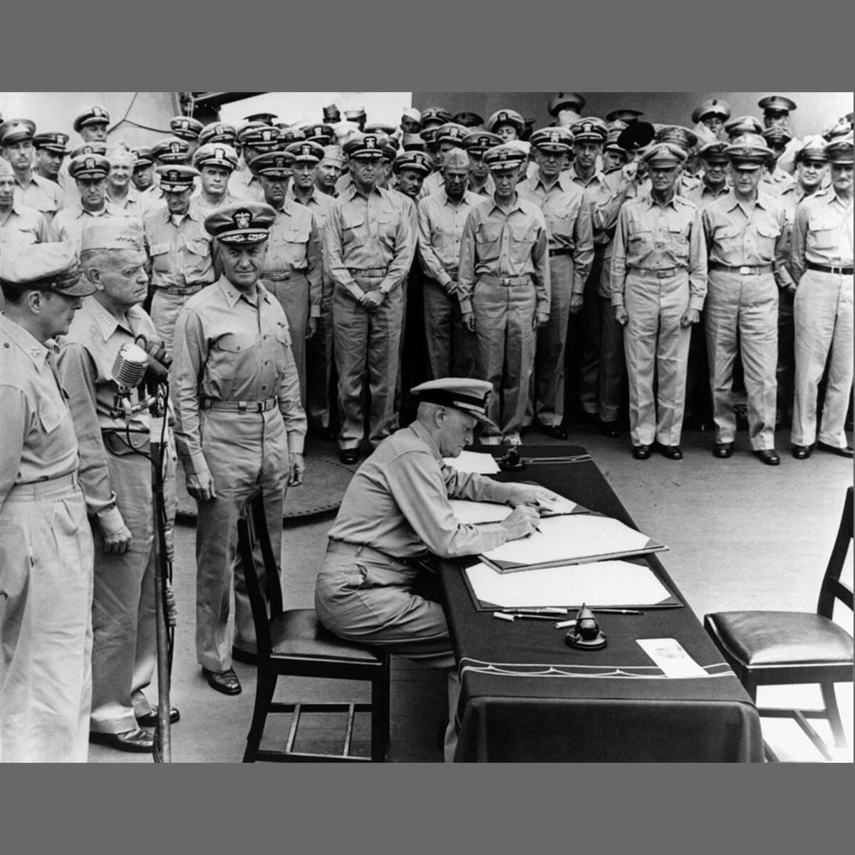 Admiral Nimitz Signing The Japanese Surrender Duvet Cover for Sale by ...