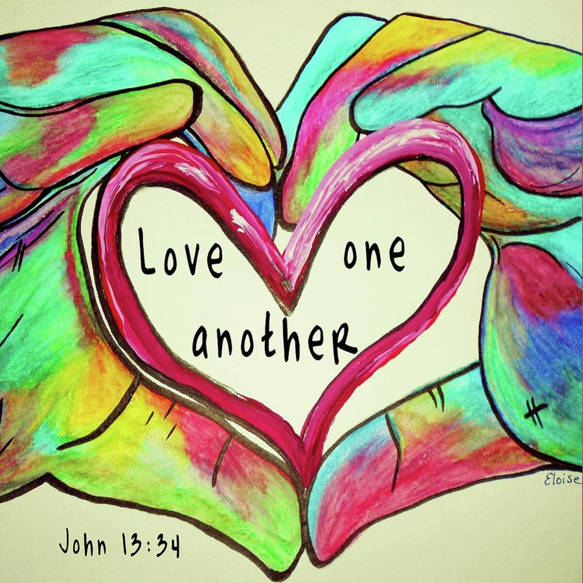 LOVE One Another John 13 34 Tote Bag for Sale by Eloise Schneider Mote