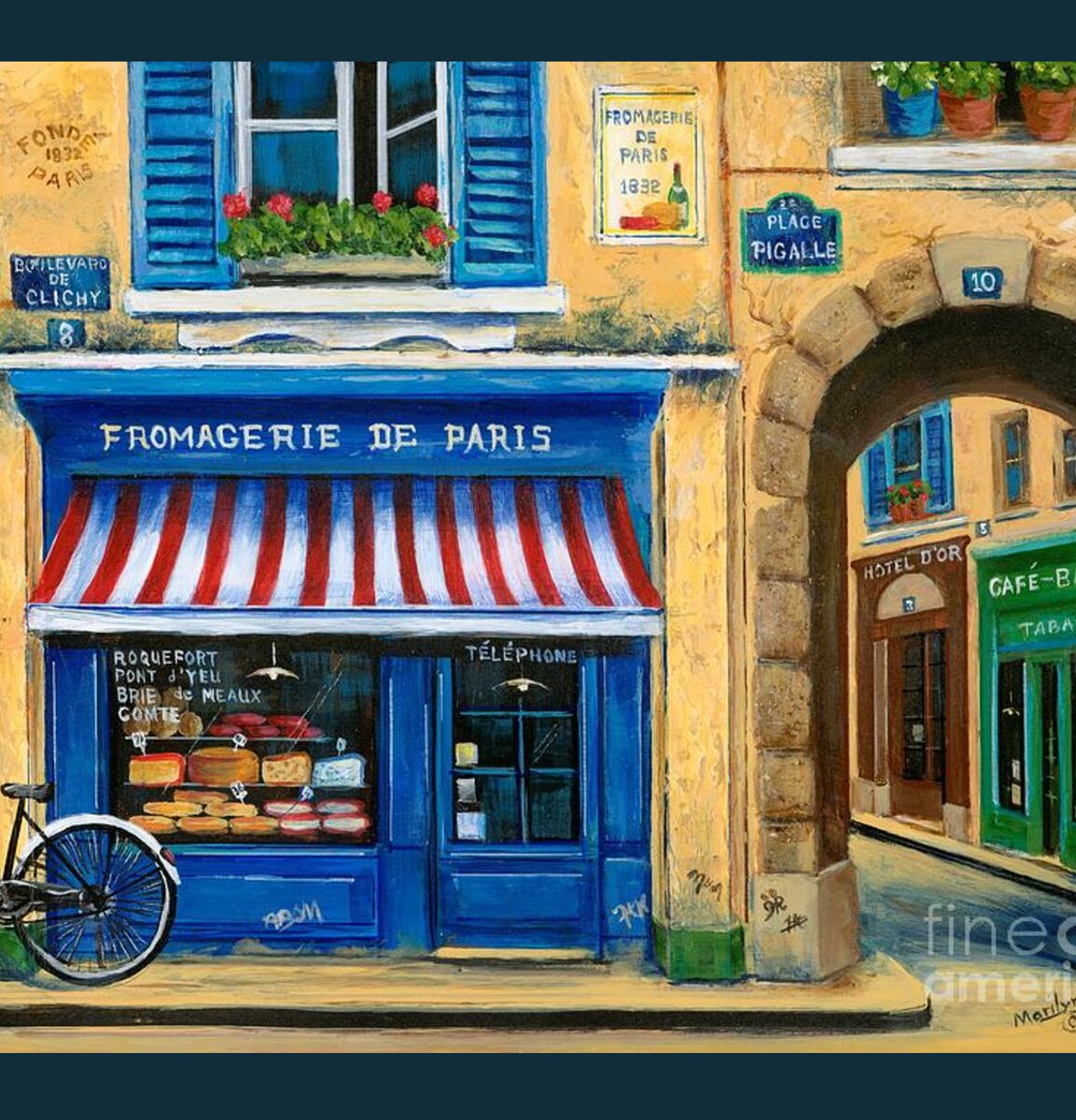 French Cheese Shop Shower Curtain for Sale by Marilyn Dunlap