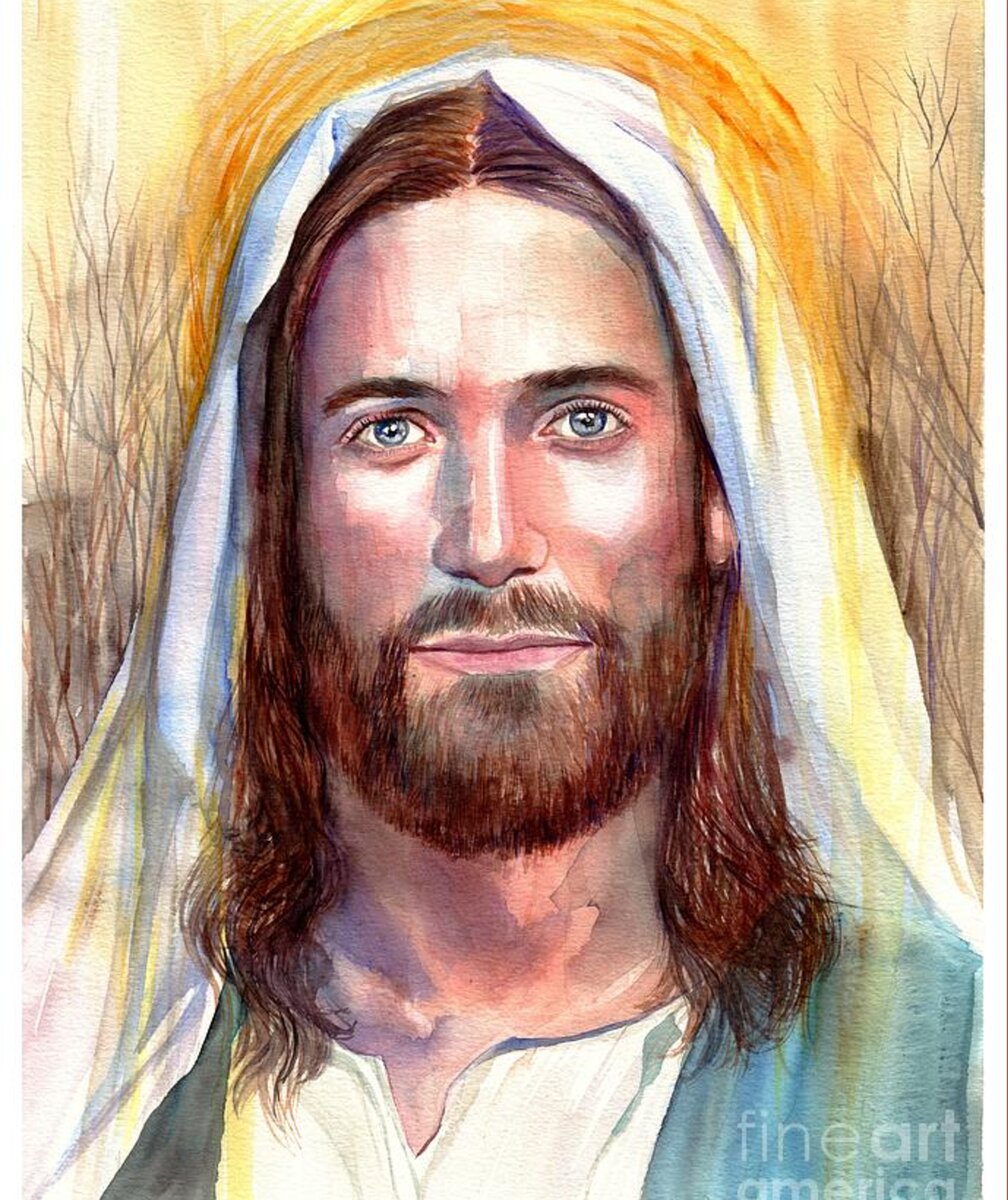 Jesus of Nazareth painting Fleece Blanket for Sale by Suzann Sines