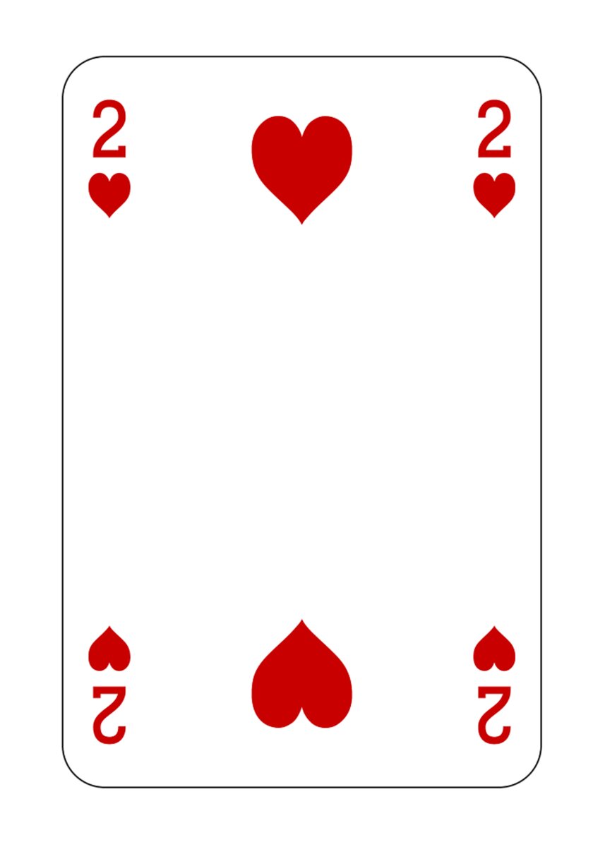 Poker playing card 2 heart Greeting Card for Sale by Miroslav Nemecek