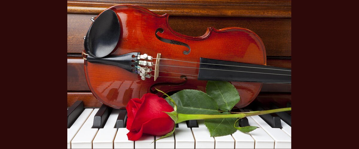 Violin with rose on piano Coffee Mug for Sale by Garry Gay