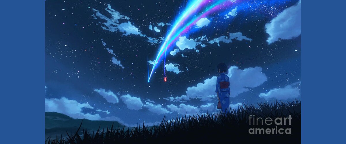 Your Name Anime Movie Scene Kimi No Na Wa Makoto Shinkai Starry Night