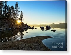 Sunset At The Lake Photos Acrylic Prints