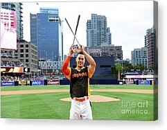 Giancarlo Stanton - Miami Marlins Painting by Michael Pattison