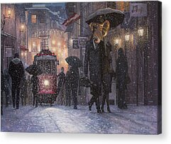 Tram Paintings Acrylic Prints