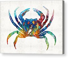 Blue Crab Art - Pixels