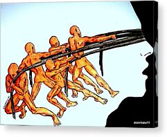 Slavery Voluntarily Accepted The Crowd Acrylic Prints