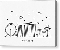 Singapore Drawings Acrylic Prints