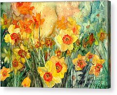 Daffodils Paintings Acrylic Prints