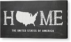 United States Flag Mixed Media Acrylic Prints