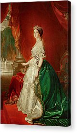 Empress Eugenie 1826-1920 C.1853 Oil On Canvas Tapestry by Claude-Marie  Dubufe - Fine Art America