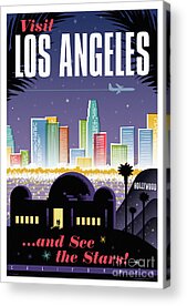 Los Angeles Skyline Acrylic Prints