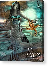 Sign Of The Mermaid Acrylic Prints