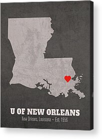 University Of New Orleans Acrylic Prints