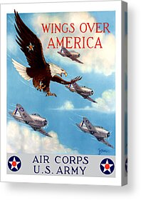 Us Army Air Force Paintings Acrylic Prints