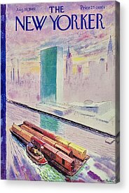 Covered Barge Acrylic Prints