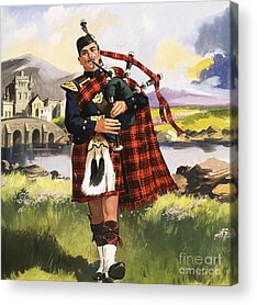 BAGPIPE PLAYER Lifesize CARDBOARD CUTOUT Standee Standup Poster Scottish Piper 