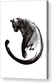 Black And White Cat Acrylic Prints