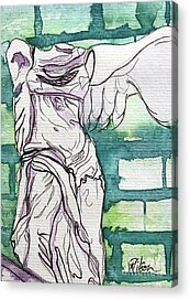 Roman Statue Mixed Media Acrylic Prints