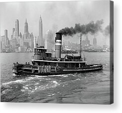 Hudson River Tugboat Acrylic Prints