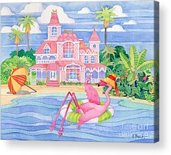 Flamingo Hotel Acrylic Prints