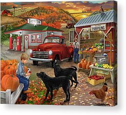 Farm Stand Paintings Acrylic Prints