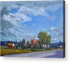 Cloudy Day Paintings Acrylic Prints