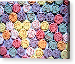 Candy Hearts Acrylic Prints