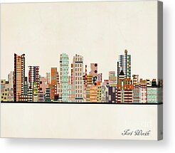 Fort Worth Skyline Acrylic Prints