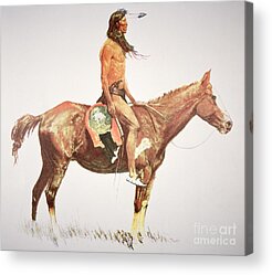 A Cheyenne Brave Acrylic Prints