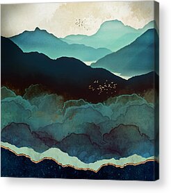 Mountain Blue Bird Acrylic Prints