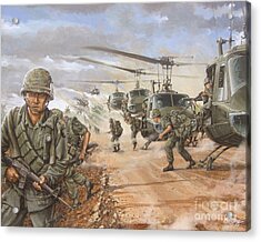 The Screaming Eagles In Vietnam Painting by Bob George
