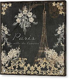 Paris City Of Love Eiffel Tower Chalk Painting By Audrey