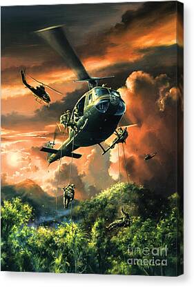 Huey Helicopter Canvas Prints