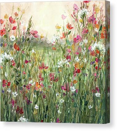 Light and Airy Green Meadow Canvas Prints