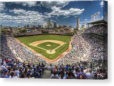 0234 Wrigley Field Canvas Art Print by Steve Sturgill
