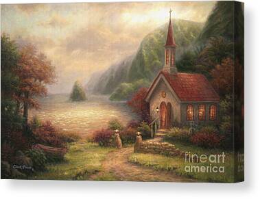 Country Church Canvas Decor 11x14 – Small Town Impressions