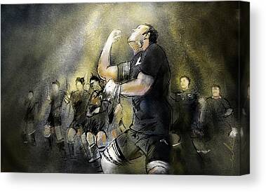 Rugby Paintings Canvas Prints