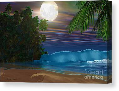 Picture Poster Ocean Sunning Evening Moonlight Bay View Large Framed Print 