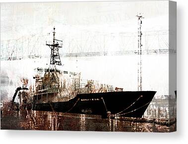 Ship In Sepia Canvas Prints
