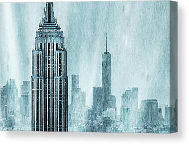 Famous Buildings Digital Art Canvas Prints