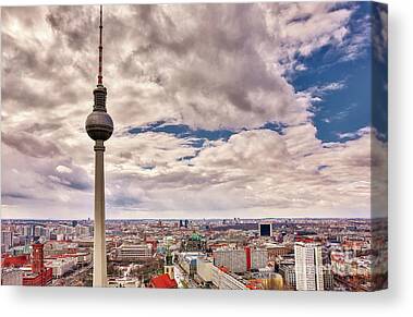 Canvas Picture-look at the Berlin TV tower Berlin-Mitte 